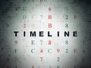 Image showing Time concept: Timeline on Digital Paper background