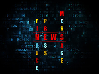 Image showing News concept: word News in solving Crossword Puzzle