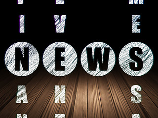 Image showing News concept: word News in solving Crossword Puzzle