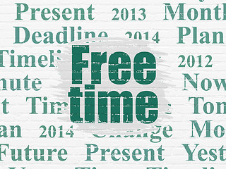 Image showing Time concept: Free Time on wall background