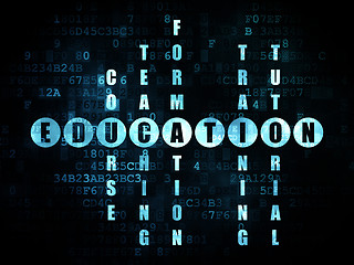 Image showing Studying concept: word Education in solving Crossword Puzzle