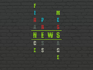 Image showing News concept: word News in solving Crossword Puzzle