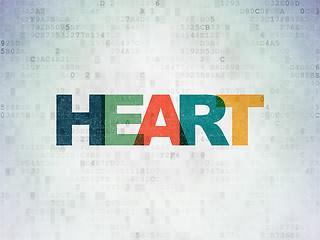 Image showing Medicine concept: Heart on Digital Paper background