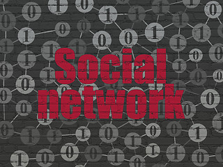 Image showing Social media concept: Social Network on wall background