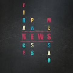 Image showing News concept: word News in solving Crossword Puzzle