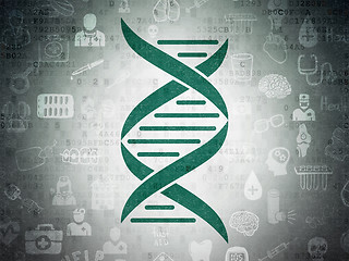 Image showing Healthcare concept: DNA on Digital Paper background