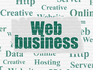 Image showing Web design concept: Web Business on wall background