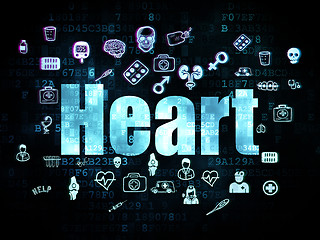 Image showing Healthcare concept: Heart on Digital background