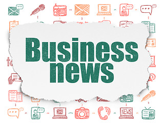 Image showing News concept: Business News on Torn Paper background