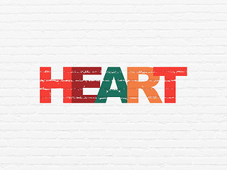 Image showing Health concept: Heart on wall background