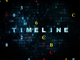 Image showing Timeline concept: Timeline on Digital background