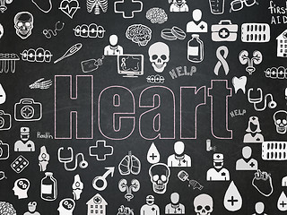 Image showing Health concept: Heart on School Board background