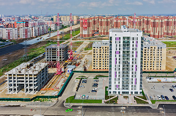 Image showing Construction of residential district in Tyumen