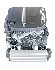 Image showing Modern powerful flagship model of BMW TwinPower turbo diesel engine