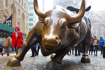 Image showing Charging Bull in Lower Manhattan, NY.