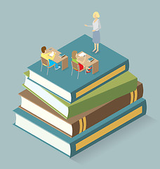 Image showing Vector 3d Flat Isometric With Education Concept