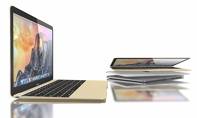 Image showing New Gold, Silver and Space Gray of MacBook Air