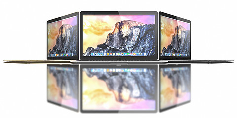 Image showing New Gold, Silver and Space Gray MacBook Air