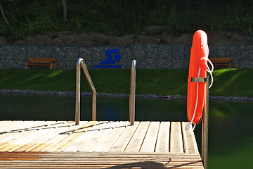 Image showing Deck on swimming pool