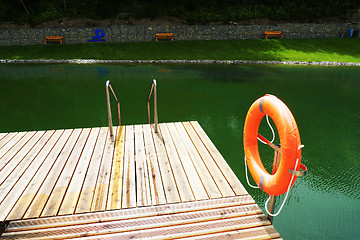 Image showing Deck on swimming pool