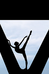 Image showing Silhouette of a graceful ballerina
