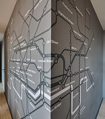 Image showing Scheme London Underground on the gray wall