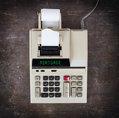 Image showing Old calculator - mortgage