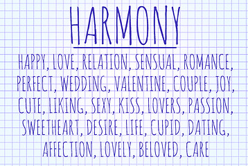 Image showing Harmony word cloud