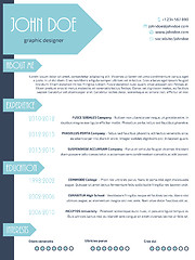 Image showing Simplistic modern resume curriculum vitae cv template design wit