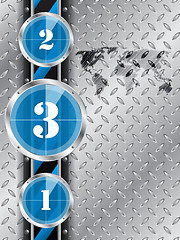 Image showing Industrial background with blue countdown timer