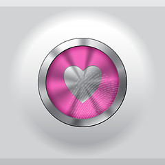 Image showing Love button with fingerprint