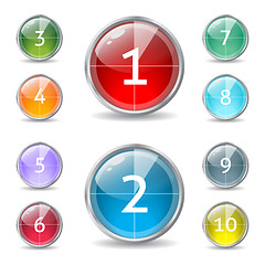 Image showing Cool shiny buttons with countdown