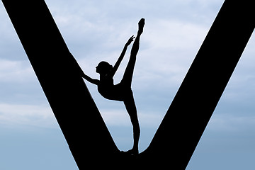 Image showing Silhouette of a graceful ballerina