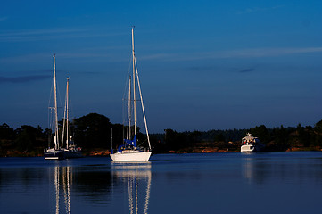 Image showing boats in swedish archipelago