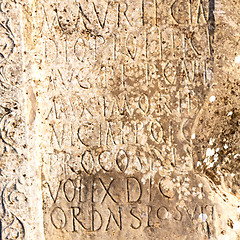 Image showing tombstone in africa morocco graveyard marble and concrete