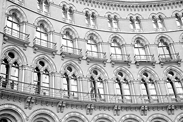 Image showing old wall architecture in london england windows and brick exteri