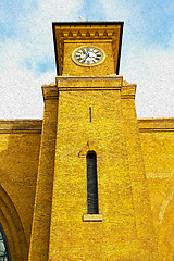 Image showing old architecture in london england windows and brick exterior   