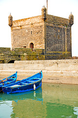 Image showing   boat and sea in  brick  sky