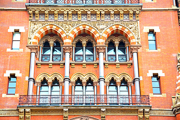 Image showing old wall architecture in london england  brick exterior    