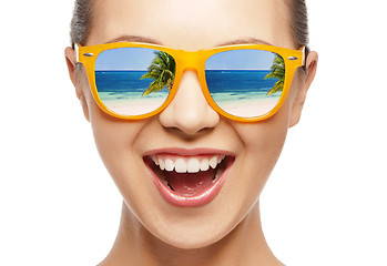 Image showing amazed girl in shades