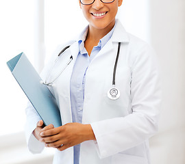 Image showing african female doctor in hospital