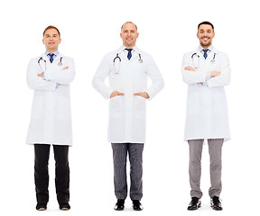 Image showing happy doctors with stethoscope