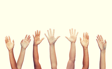 Image showing human hands waving hands