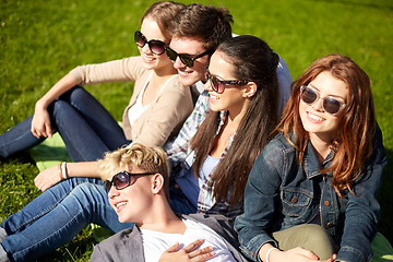 Image showing group of students or teenagers hanging out