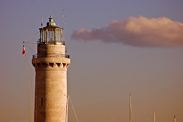 Image showing Lighthouse at sunset