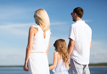 Image showing happy family at the seaside