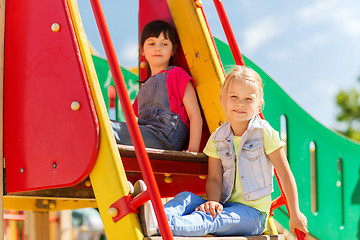 Image showing happy kids on children playground