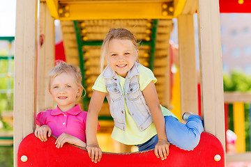 Image showing happy kids on children playground