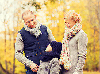 Image showing happy family in autumn park