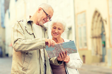 Image showing senior couple on city street